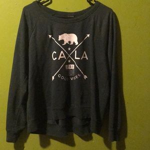 Dark green light sweater